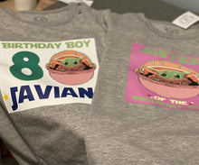 Load image into Gallery viewer, Baby Yoda Birthday Shirt 
