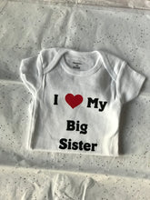 Load image into Gallery viewer, I love Big Sister onesie freeshipping - Genie Dreamz Creations
