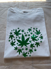 Load image into Gallery viewer, 420 tshirt 420 heart tshirt Leaf heart tshirt 
