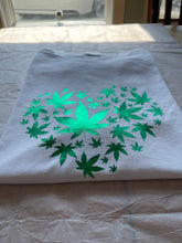 Load image into Gallery viewer, 420 tshirt 420 heart tshirt Leaf heart tshirt 
