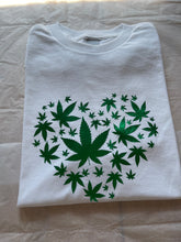 Load image into Gallery viewer, 420 tshirt 420 heart tshirt Leaf heart tshirt 
